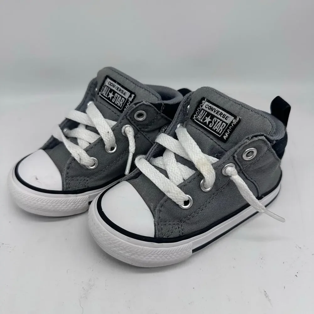 Converse Chuck Taylor All Star Axel Mid Height Gray Canvas Toddler Shoe 5 Unisex